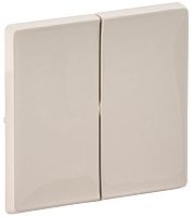 Лицевая панель Legrand Valena Life для 2-кл. выключателя слоновая кость картинка